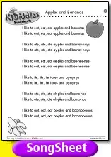 Apples And Bananas Song And Lyrics From Kididdles - 
