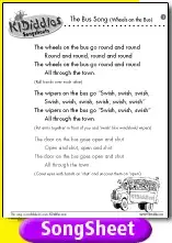 The Wheels On The Bus Song And Lyrics From Kididdles