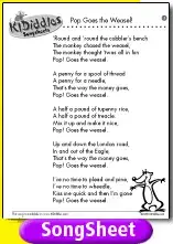 Pop Goes The Weasel Song And Lyrics From Kididdles