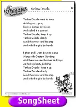 Yankee Doodle Song And Lyrics From Kididdles